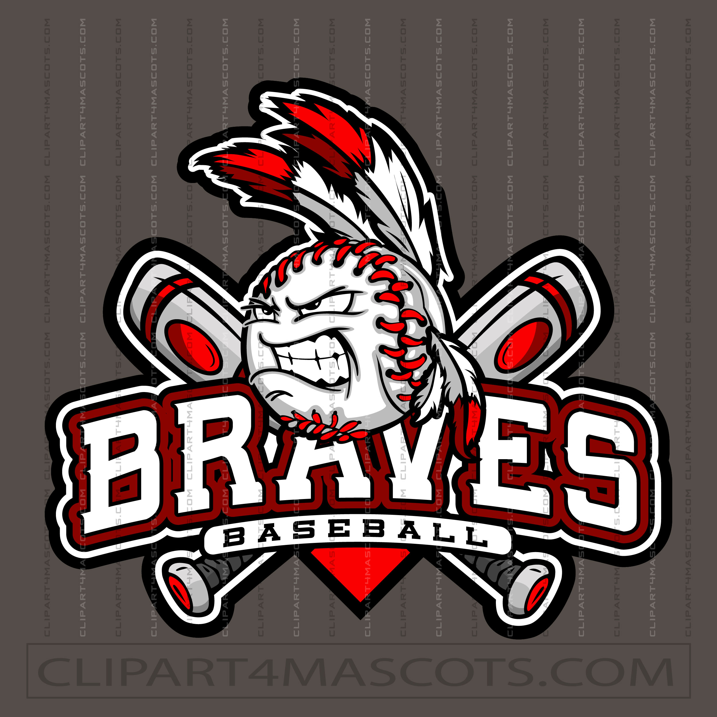 Vector Graphic Braves Baseball